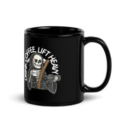 Drink Coffee Lift Heavy Reaper Mug (Black)